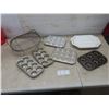 Image 1 : Kitchenware Lot With Strainer, Muffin And Donut Pans, And Rosenthal Maria White Porcelain Serving P