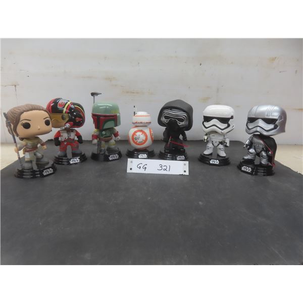 Seven Star Wars Bobble Heads
