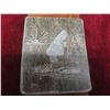 Image 4 : Wall Hanging with Carved Soapstone Tiles Mounted On Leather, 15" x 3 1/2",  Round Inuit Style Piece,