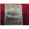Image 5 : Wall Hanging with Carved Soapstone Tiles Mounted On Leather, 15" x 3 1/2",  Round Inuit Style Piece,