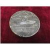 Image 9 : Wall Hanging with Carved Soapstone Tiles Mounted On Leather, 15" x 3 1/2",  Round Inuit Style Piece,