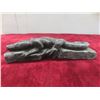 Image 2 : 3 Soapstone Carvings: Lizard, 1 1/2" x 7" x 2" By P.Rick and Duck (Damage To Nose) 3 1/4" x 6 1/4" x