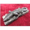 Image 7 : 3 Soapstone Carvings: Lizard, 1 1/2" x 7" x 2" By P.Rick and Duck (Damage To Nose) 3 1/4" x 6 1/4" x