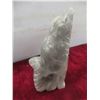 Image 10 : Dog Howling Black Stone Carving By Navak Siranik From Baffin Island, ", Hand Carved Inuit Work, Sig