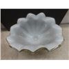 Image 11 : Crystal D'Arques Lead Crystal With Hand Blown Art Glass Vase And Ruffle Pedestal Centerpiece Bowl