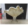 Image 13 : Crystal D'Arques Lead Crystal With Hand Blown Art Glass Vase And Ruffle Pedestal Centerpiece Bowl