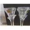 Image 5 : Crystal D'Arques Lead Crystal With Hand Blown Art Glass Vase And Ruffle Pedestal Centerpiece Bowl