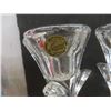 Image 6 : Crystal D'Arques Lead Crystal With Hand Blown Art Glass Vase And Ruffle Pedestal Centerpiece Bowl