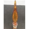 Image 4 : Vintage Amber Glass Genie Bottle Decanter With Hobnail Pattern
