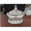 Image 16 : China Soup Tureen Set With Plate, Ladle, Creamers, Sugar Bowl, Salt And Pepper Shakers, Trivets And