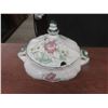 Image 19 : China Soup Tureen Set With Plate, Ladle, Creamers, Sugar Bowl, Salt And Pepper Shakers, Trivets And