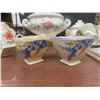 Image 2 : China Soup Tureen Set With Plate, Ladle, Creamers, Sugar Bowl, Salt And Pepper Shakers, Trivets And