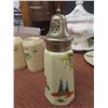 Image 7 : China Soup Tureen Set With Plate, Ladle, Creamers, Sugar Bowl, Salt And Pepper Shakers, Trivets And