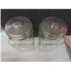Image 7 : Glass Canister And Kitchenware Lot With Sugar Shaker, Sealer Jar, Creamer And Hand Pressed Juicer
