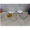Image 1 : Pyrex And Anchor Glass Bakeware Lot With Casserole Dishes, Cake Pan, Juicer And Pie Plate