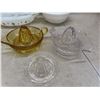 Image 3 : Pyrex And Anchor Glass Bakeware Lot With Casserole Dishes, Cake Pan, Juicer And Pie Plate