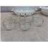 Image 4 : Pyrex And Anchor Glass Bakeware Lot With Casserole Dishes, Cake Pan, Juicer And Pie Plate
