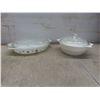 Image 7 : Pyrex And Anchor Glass Bakeware Lot With Casserole Dishes, Cake Pan, Juicer And Pie Plate