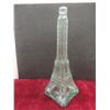 Image 11 : Cut Glass Decor Lot With Candlestick Holders, Ashtray, Eiffel Tower Form And 14" Glass Flower Frog