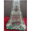 Image 14 : Cut Glass Decor Lot With Candlestick Holders, Ashtray, Eiffel Tower Form And 14" Glass Flower Frog