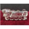 Image 9 : Cut Glass Decor Lot With Candlestick Holders, Ashtray, Eiffel Tower Form And 14" Glass Flower Frog