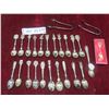 Image 1 : Collector Spoon Lot With Silver Plated Tongs And Vintage Gerber Long Handled Spoon