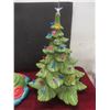Image 9 : Ceramic Christmas Tree, 18" Tall With Extra Coloured Lights
