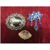 Image 2 : Vintage Jewellery: Brooches, Necklace, Locket and Earrings
