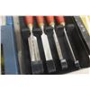 Image 4 : Two Sets of Wood Chisels, Craftsman 4-Piece and Mastercraft 9-Piece