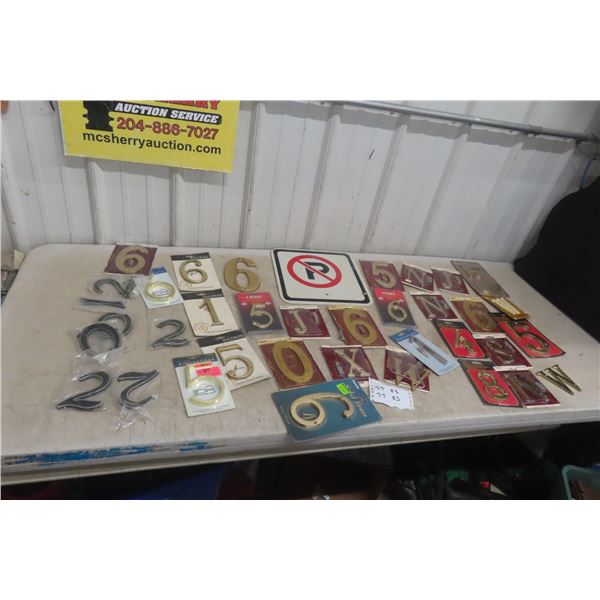 Metal No Parking Sign, House Numbers and Letters - All New