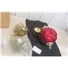 Image 1 : MCM Light Fixture Ruby Red and Swag Lamp Chain