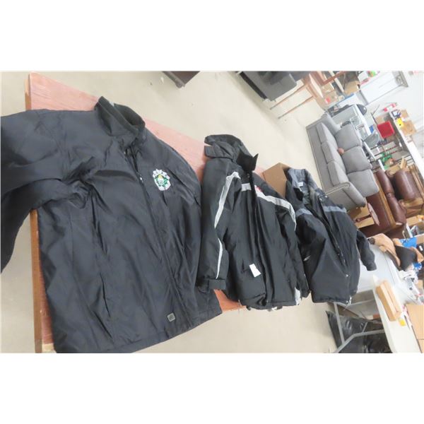 Three Clean Men's Winter Jackets, Sizes XL, L, and 2XL