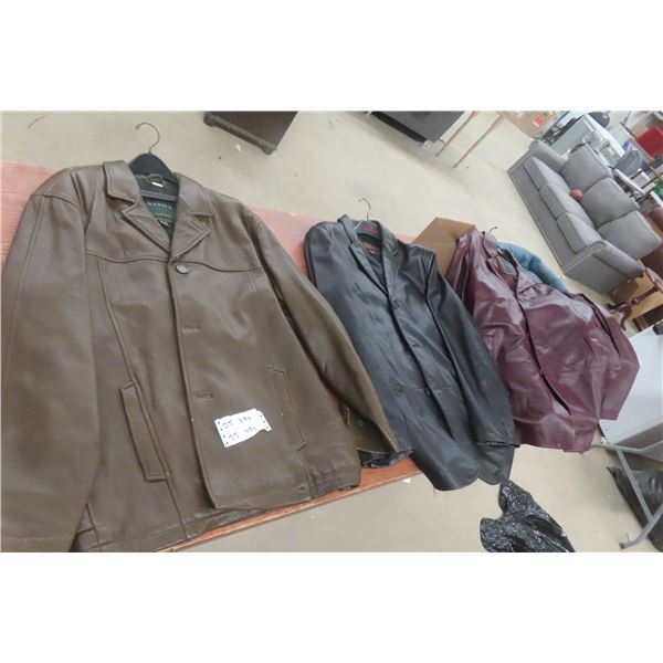 Three Danier Leather Jackets, Two LG and One XL