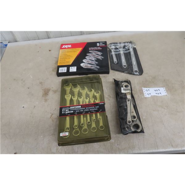 New Wrenches, Ratchet Wrench, Vice Grips, Adjustable Wrench Set