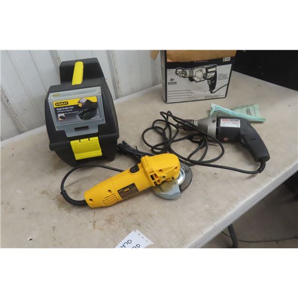 DeWalt DW400 Angle Grinder and Craftsman 1/2 Inch Drill With Case