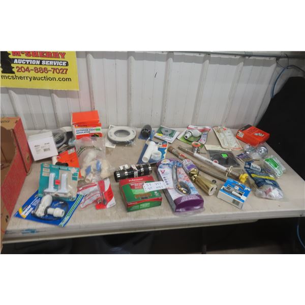New Plumbing Supplies: Shower Head, Toilet Valve, Taps, Connectors