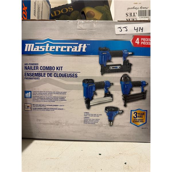 New Mastercraft 4-Piece Air-Powered Nail Combo Kit