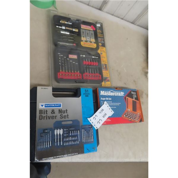 New Craftsman Drill Driver Set 31-Piece and Mastercraft Bit Nut Driver Set 51-Piece With Mastercraf