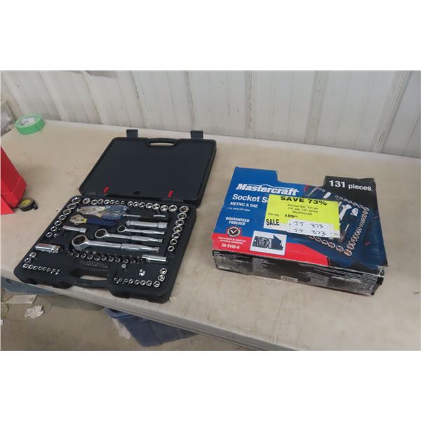 Mastercraft 131-Piece Socket Set New, Standard and Metric 1/4, 3/8, 1/2