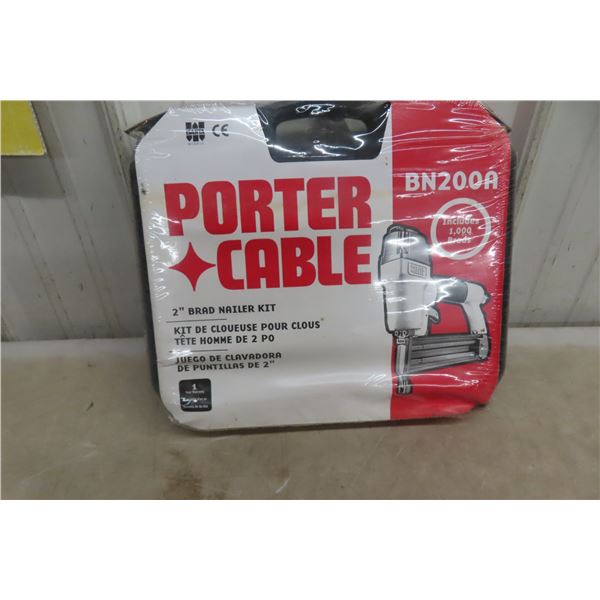 New Porter Cable 2 Inch Brad Nailer Kit With Case and 1,000 Brads