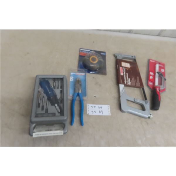 New Tools Hack Saw, Compact Set, Bit Set, Lineman Pliers, Screwdrivers
