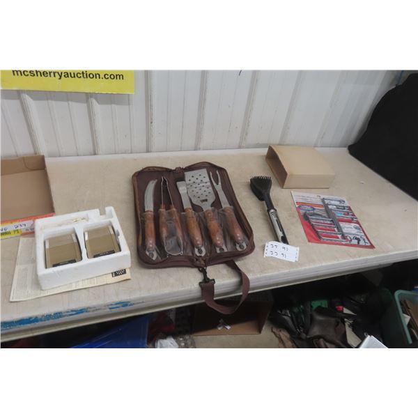 BBQ Utensils In Case, Storage Hooks, Intercom System