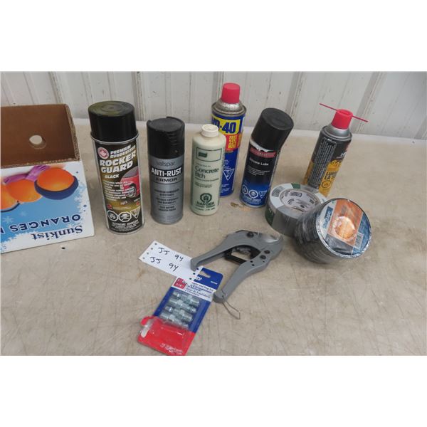 Pipe And Duct Tape, Lubricants, Auto Cleaning Products