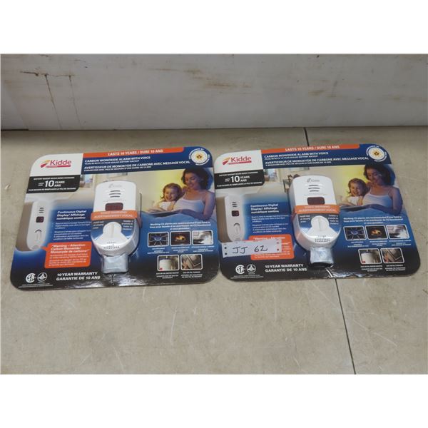 3 Kidde Carbon Monoxide Alarms with Voice Factory Sealed