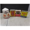 Image 7 : Vintage Jello Molds, Javex Bottle, Jam, Honey, Tea, Mustard tins, Crystal Sugar Bowl, metal recipe
