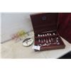 Image 1 : Chest of Flatware and Vintage Clock