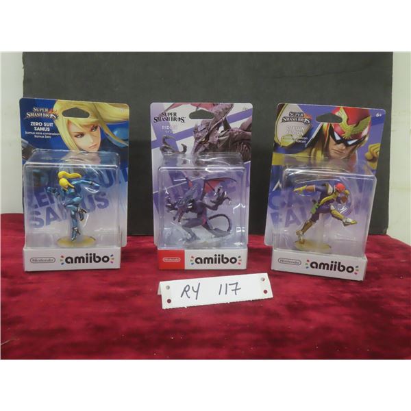 Three Amiibo Figures - New In Box!