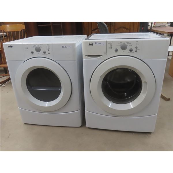 Inglis Front Load Washing Machine With Matching Stackable Dryer, Working