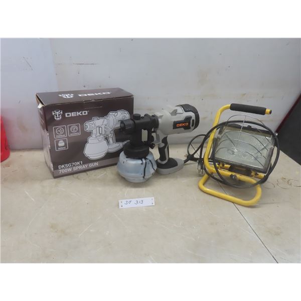Dekko 700 Watt Electric Spray Gun and Work Light