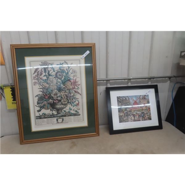 Two Framed Pictures, D Austin 28 x 35 and Moulin Rouge 22 x 19